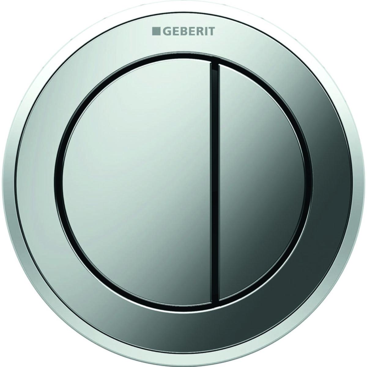 Spolknapp Omega 10, Remote - GEBERIT OMEGA10 DUBBEL (PLAST) SPOLKNAPP, PNEUM. BLANKFÖRKROM
