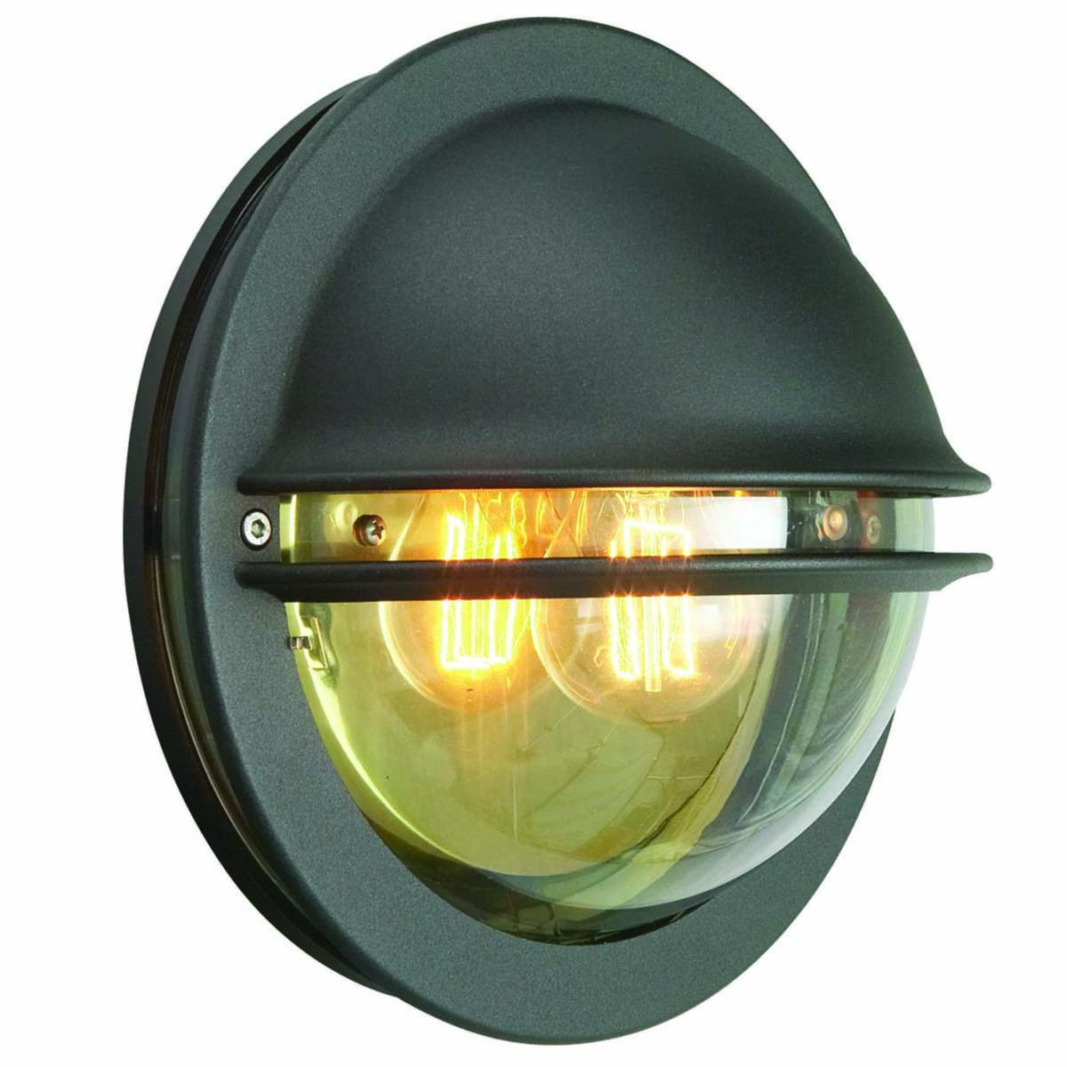 Väggarmatur Berlin IP 54 Klass I i gjutet aluminium - 610 BERLIN SVART VÄGGARM 60W E27 IP54