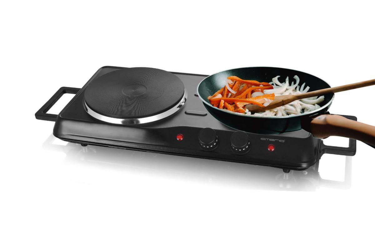 Kokplatta, dubbel - KOKPLATTA DUBBEL 2500 W SVART HP-114482.7 EMERIO