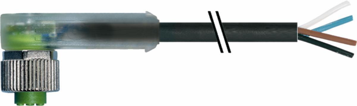 Kablage M12 Murrelektronik - KABLAGE 4P M12 HO90° A LED 10M 7000-12421-6341000