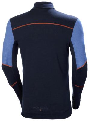 UNDERTRÖJA HH 75107-595 BLÅ 1/2 ZIP LIFA MERINO STL XS