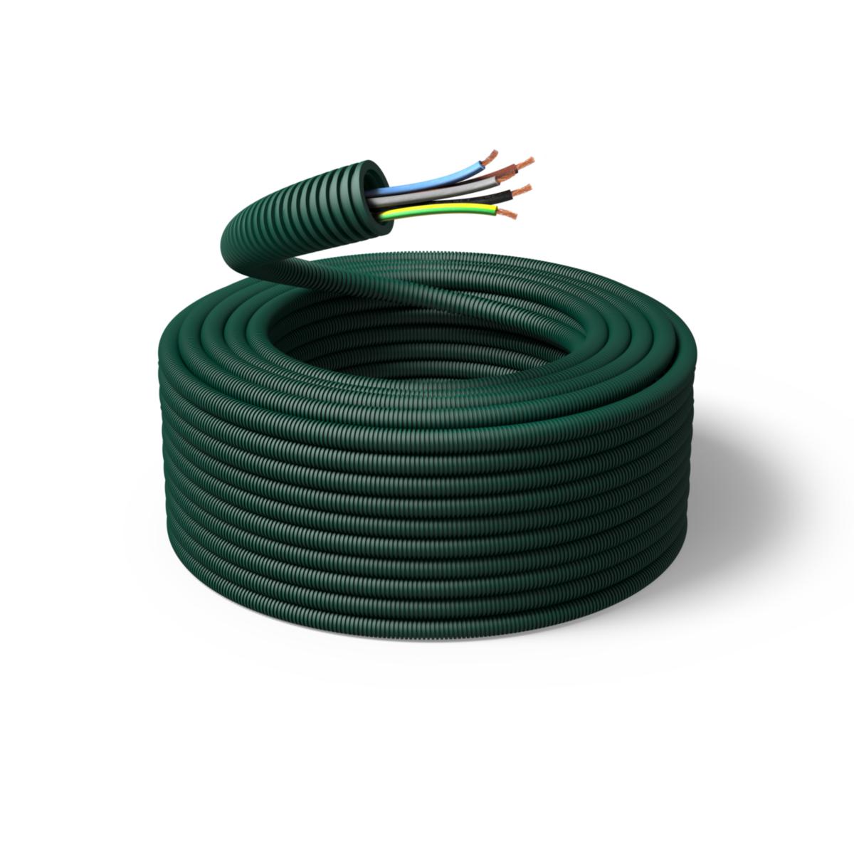 Flexible hose pre-wired FQ, Dca Recycled plastic - Conduit 20 /RE/FQ 5G2,5 / R100
