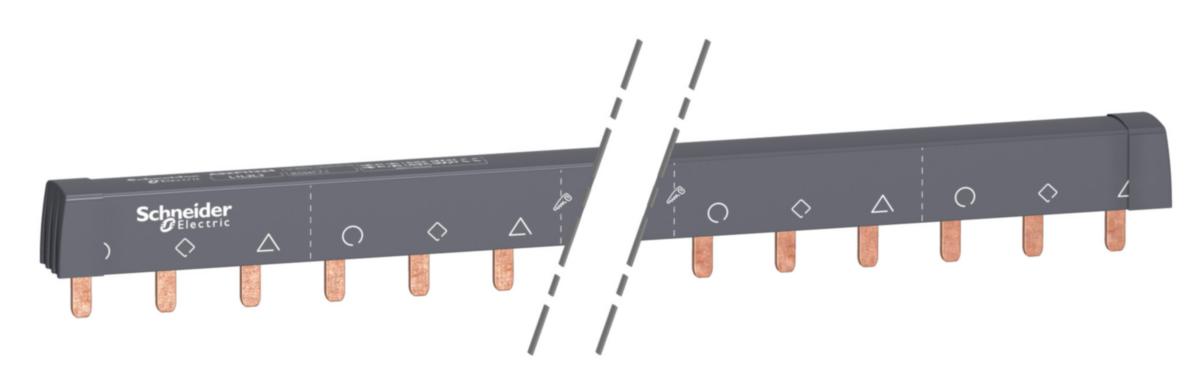 Phase rails Acti9 - COMB BUSBAR 3P 100A 24MOD.