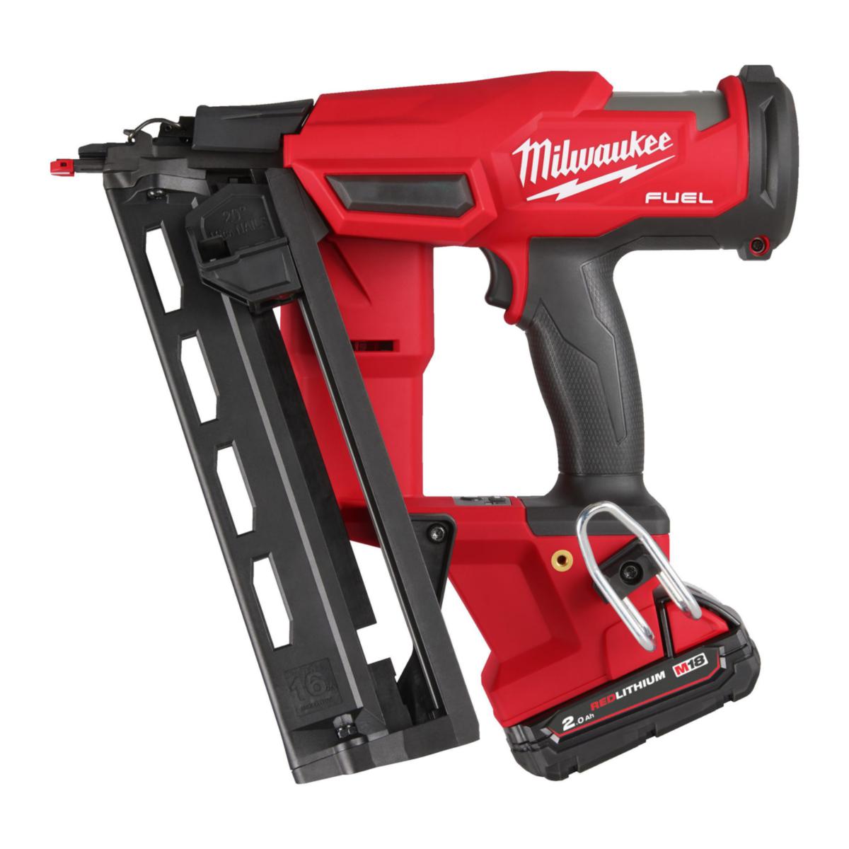 Dyckertpistol Milwaukee M18 FN16GA-202X - DYCKERTPISTOL MILWAUKEE M18 FN 16GA-202X,2 X 2,0 AH OCH LADDA