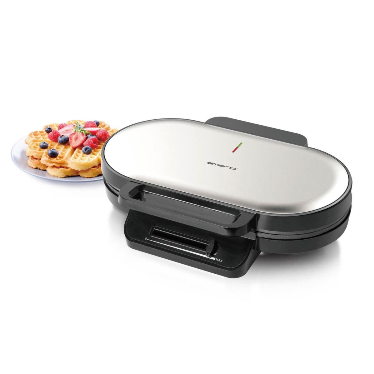 Våffeljärn, dubbel - VÅFFELJÄRN DUBBEL 1200 W SVART/ROSTFRI EMERIO