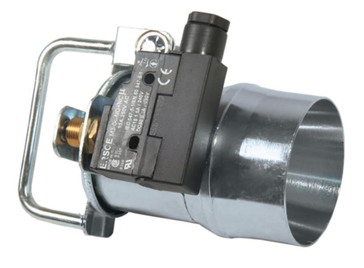 Klaffventil med microbrytare KLVM, Lajac - KLAFFVENT 063-050MM M. MIKROB HÖGVACUUM LAJAC