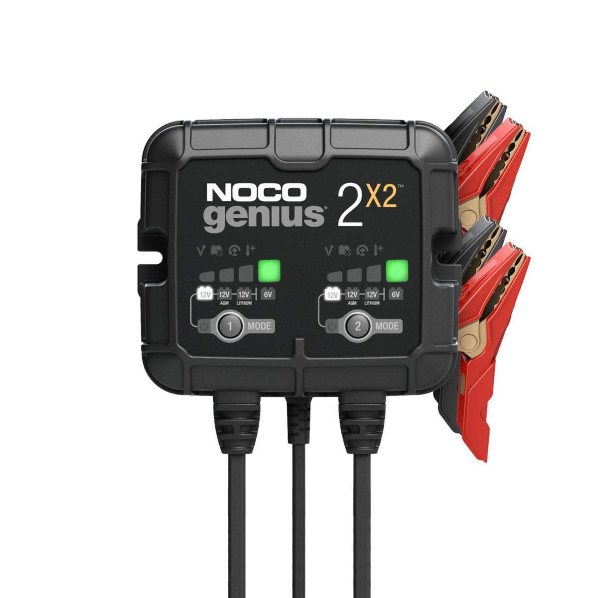 Batteriladdare NOCO genius 2x2 - BATTERILADDARE NOCO GENIUS 2X2 6V/12V 2X2A
