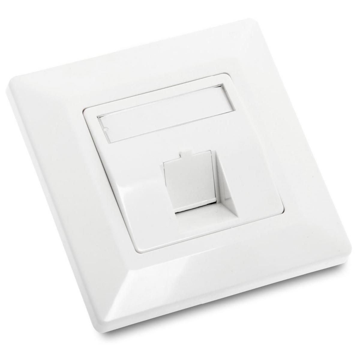 Uttagslock för apparatdosa, obestyckade - UTTAGSLOCK 1XRJ45 KEY DAMML 12B-1X-01WT-1