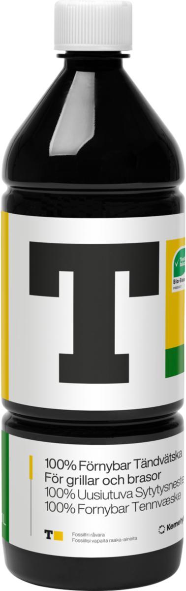 Kemetyl T-Gul 100% Förnybar Tändvätska - T-GUL 100% FÖRNYBAR TÄNDVÄTSKA 1L KEMETYL