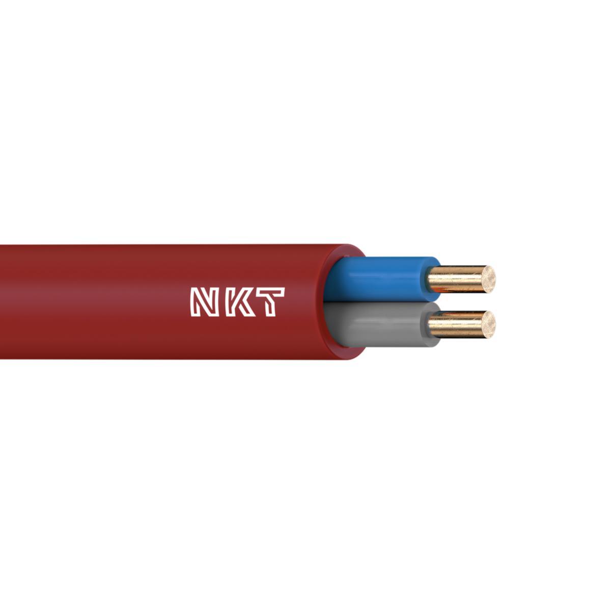 Larm/Signalkabel Noburn EQQXB Xtra Röd - NOBURN EQQXB XTRA 1X2X1 R100 BRANDRESISTENT KABEL 300/500 V