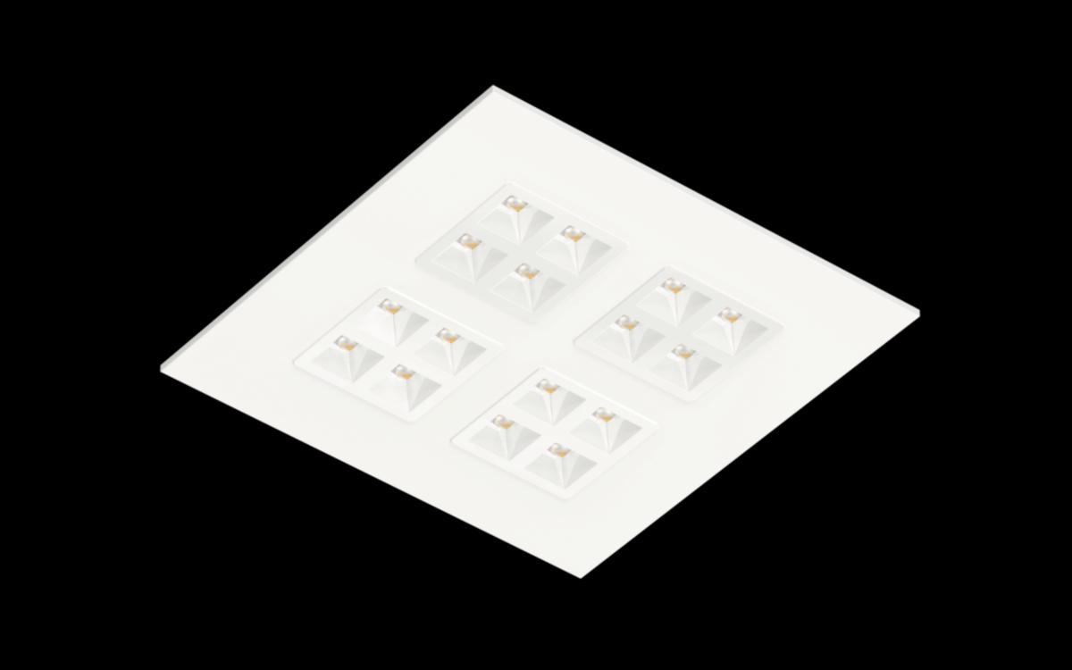 Infälld Interiörarmatur Silica 31 Square - INTARM 26W 4560LM 4K DA2 VIT SILICA 31 595X595MM