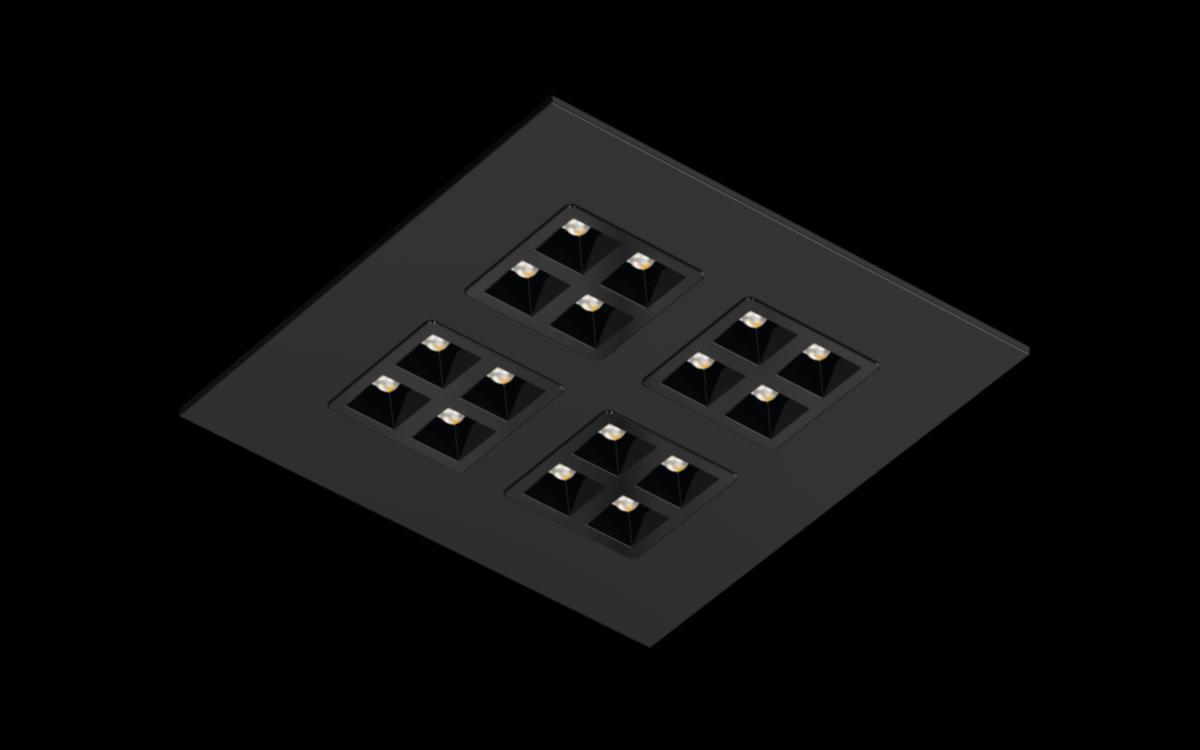 Infälld Interiörarmatur Silica 31 Square - INTARM 27,7W 4600LM 3K SV SILICA 31 595X595MM