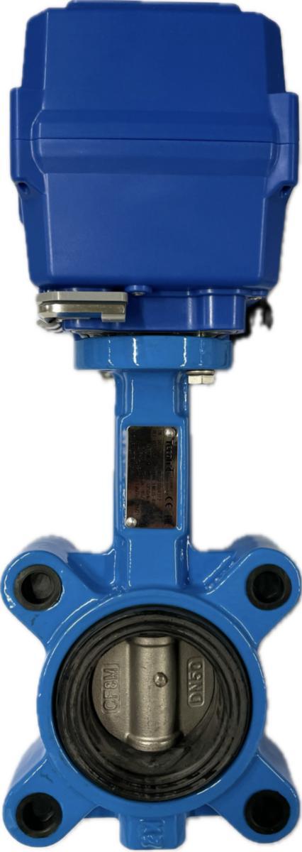 Elektrisk Vridspjällsventil i segjärn Typ PA209 med spjällskiva i syrafast stål, NBR foder inspänd/Lug - VRIDSPJÄLL PA209 DN40 LUG PN16 GGG40/CF8M/NBR TCR5 230V