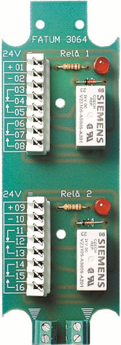 Reläplint 24VDC, 2 relä - RELÄPLINT 24 VDC SL 3064.01