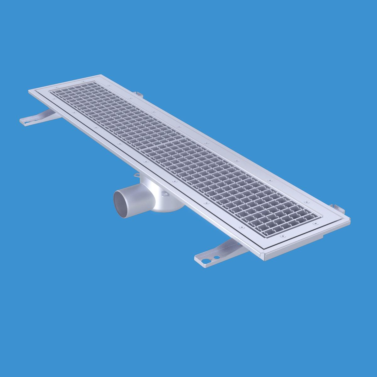 Golvränna Furo 115, 1000x150mm. Furhoffs - GOLVRÄNNA FURO115 L=1000 S75 FÖR GOLV MED PLASTMATTA