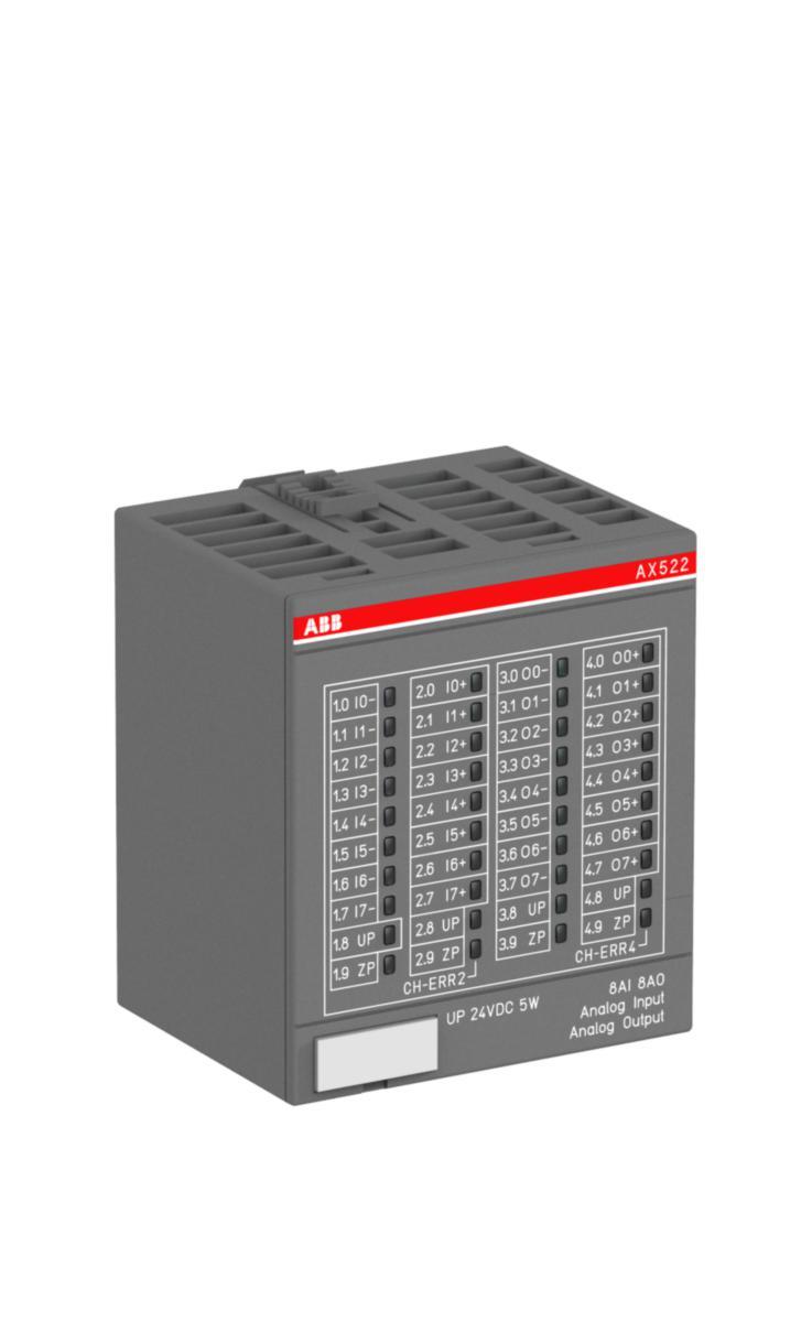 Analog I/O Modul PLS AC500 - I/O-XC,AI:8/AO:8 AX522-XC
