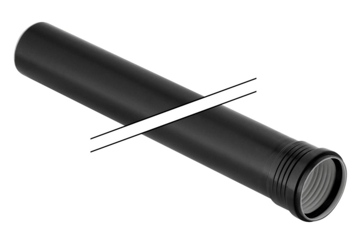 Rör med en muff Silent PP, Geberit - RÖR 75 1MUFF. L=3000MM SILENT PP. GEBERIT