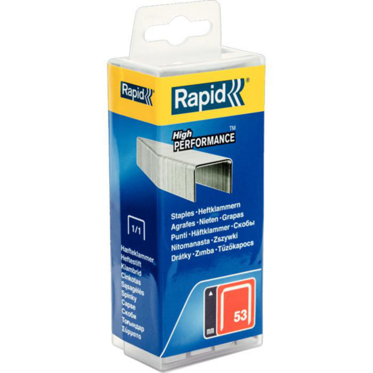 Häftklammer Rapid 53 - HÄFTKLAMMER RAPID 53/8 5000-PACK