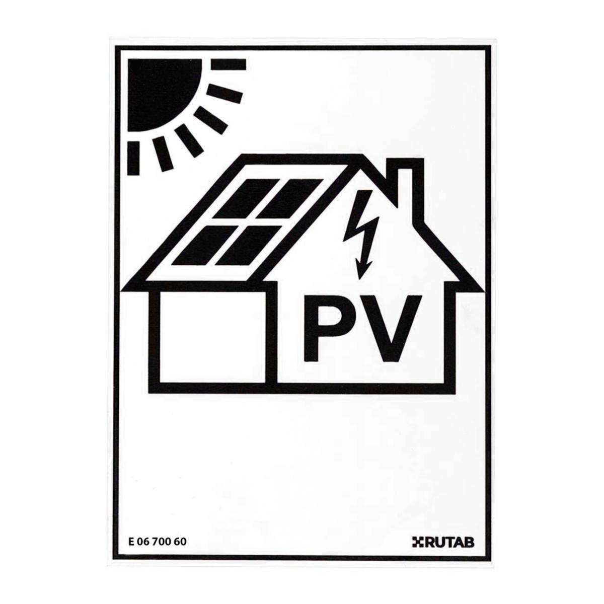Varning- och infoskylt för solcellsanläggningar - SKYLT VARNING/INFO SOLCELL 110X150 MM
