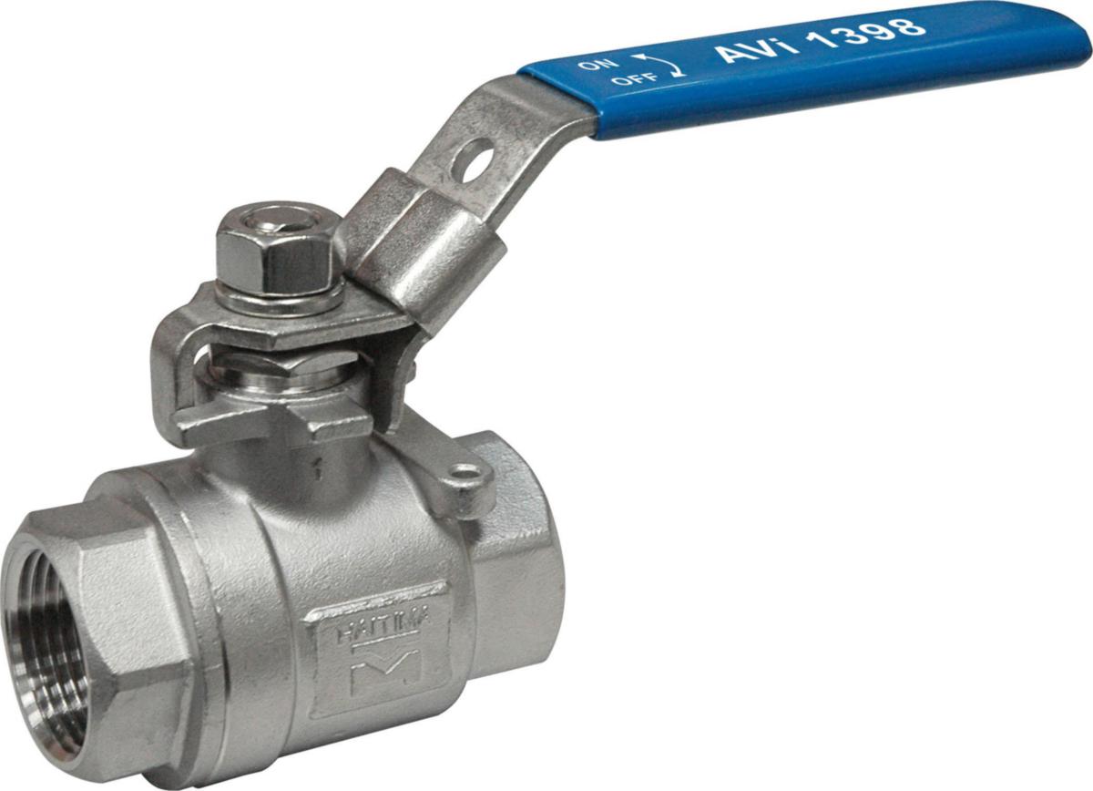 Ball Valve AVI 1398, a-collection - BALL VALVE 2P FEMALE 316 DN65 AVI 1398 LOCKABLE HANDLE PN63