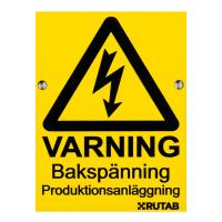 Varningsskylt, Bakspänning i produktionsanläggning