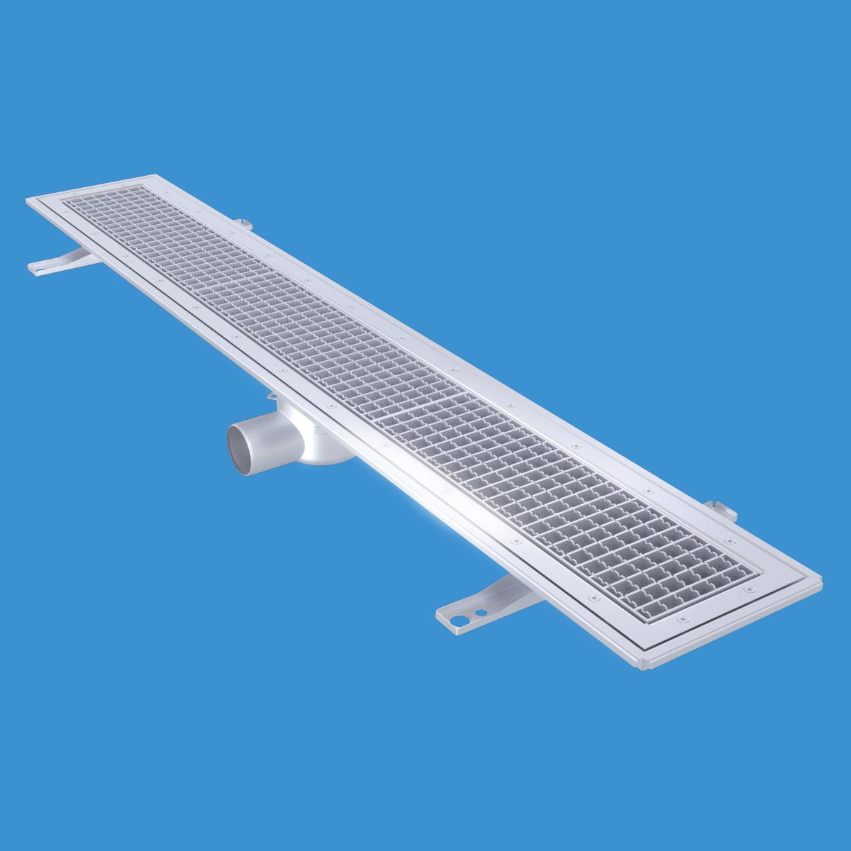 Golvränna Furo 115, 1500x150mm. Furhoffs - GOLVRÄNNA FURO 115 S75 FÖR GOLV MED PLASTMATTA