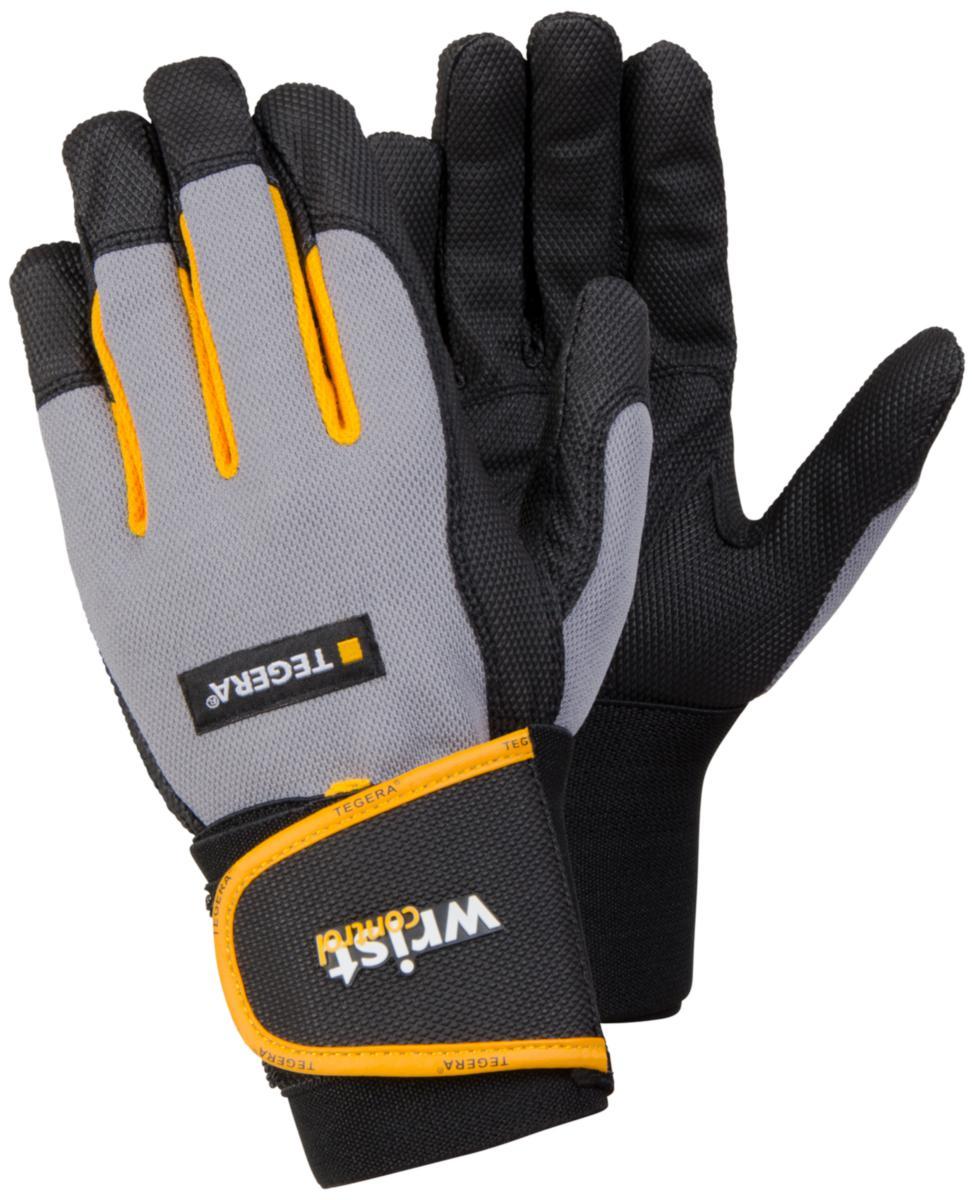Glove tegera 9196 - GLOVE TEGERA 9196 SYNTETHIC WRIST SUPPORT GREY/BL SIZE 6
