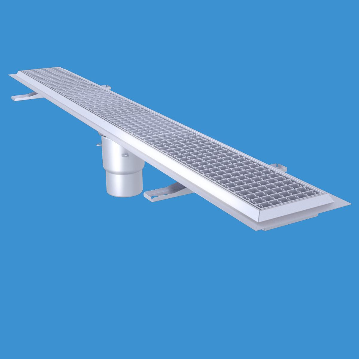 Golvränna Furo 115, 1500x150mm. Furhoffs - GOLVRÄNNA FURO 115 B110 FÖR MASSAGOLV