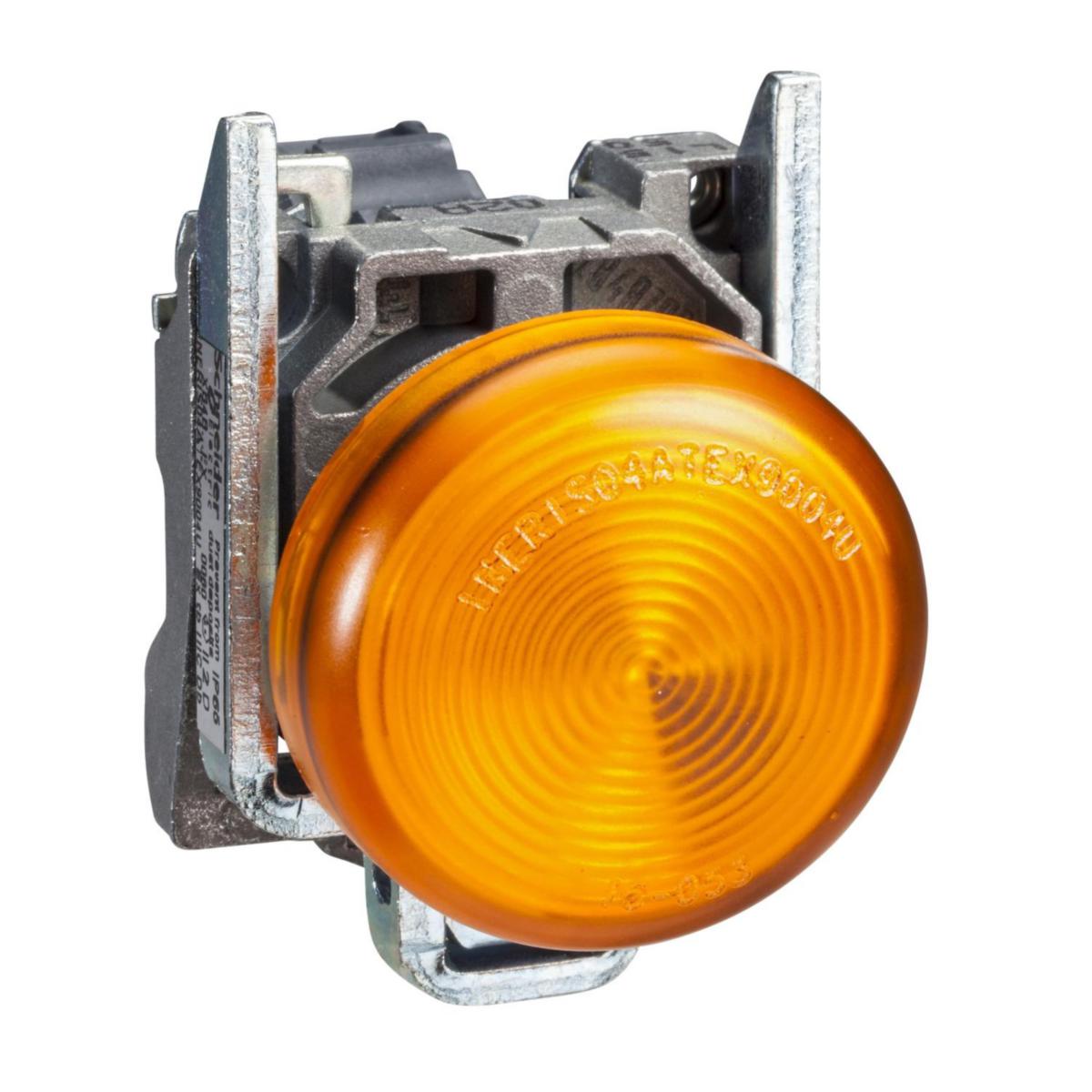 Signallampa XB4BV med direktmatning för lampa Ba9s, 2,4 W - LAMPA XB4-BV65 ORANGE EXKL LAMPA BA9S