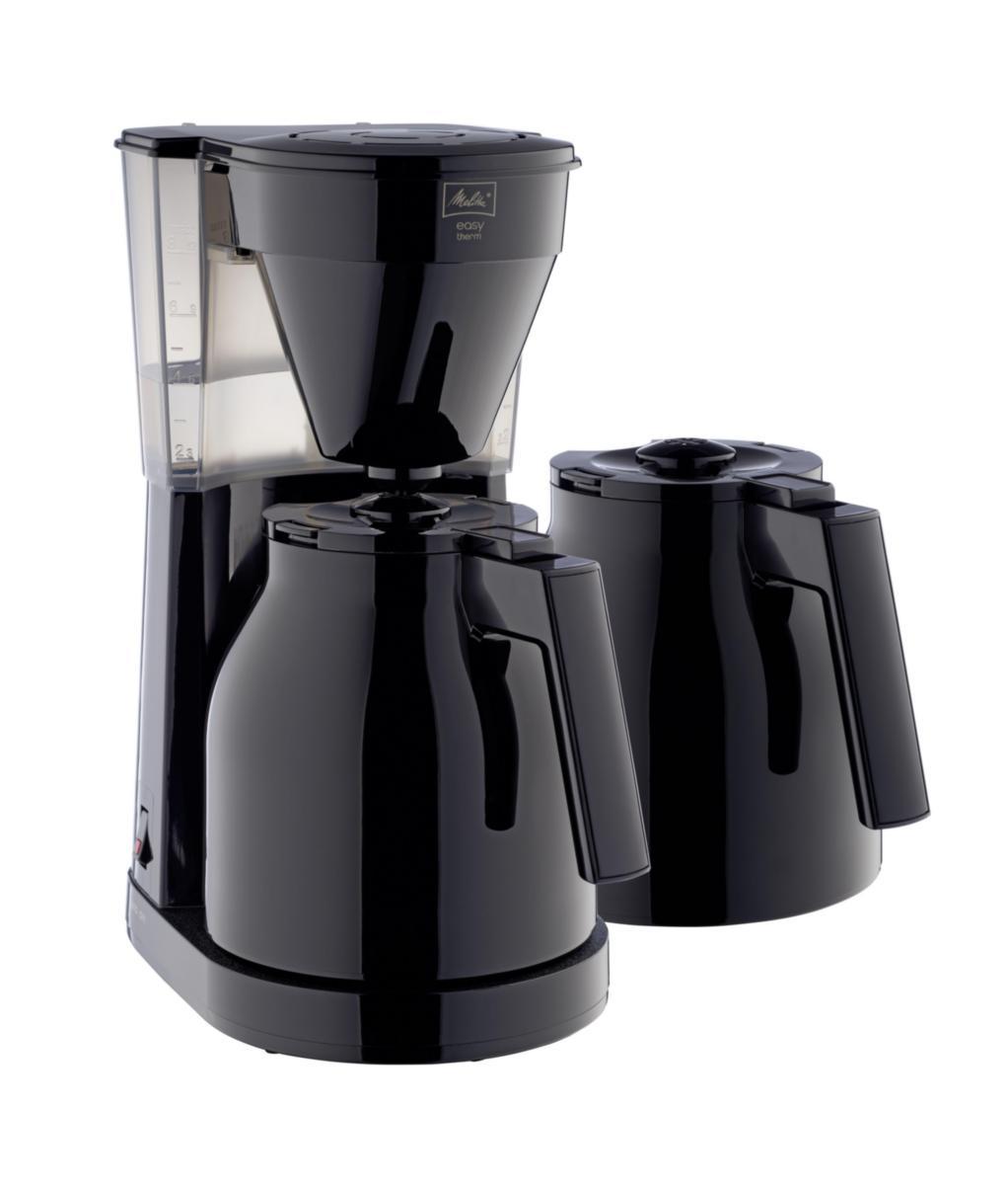 Kaffebryggare, 2x1 l, Easy Therm 2.0 - KAFFEBRYGGARE 2X1 L 1080 W SVART EASY 2.0 THERM MELITTA