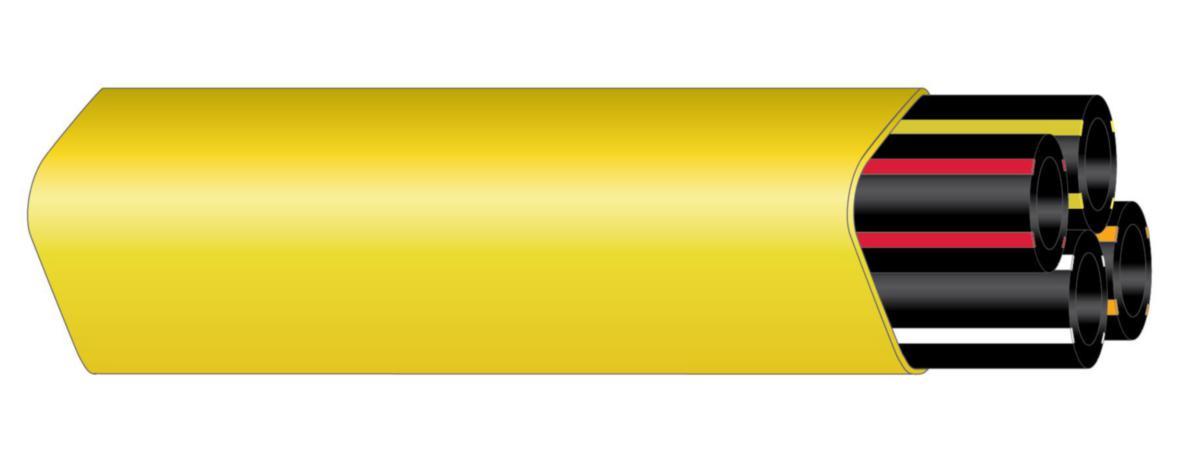 Mikrodukt Tjockväggig DB4 16/12 TIA - MIKRORÖR 4X16/12 TIA YE 1000M 4/MPB30218/4B-1