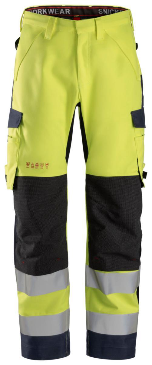 Midjebyxa Snickers 6563 Protec - SKALBYXA SN 6563-6695 GUL/MAR VARSEL PROTEC SERVICE KL2 154