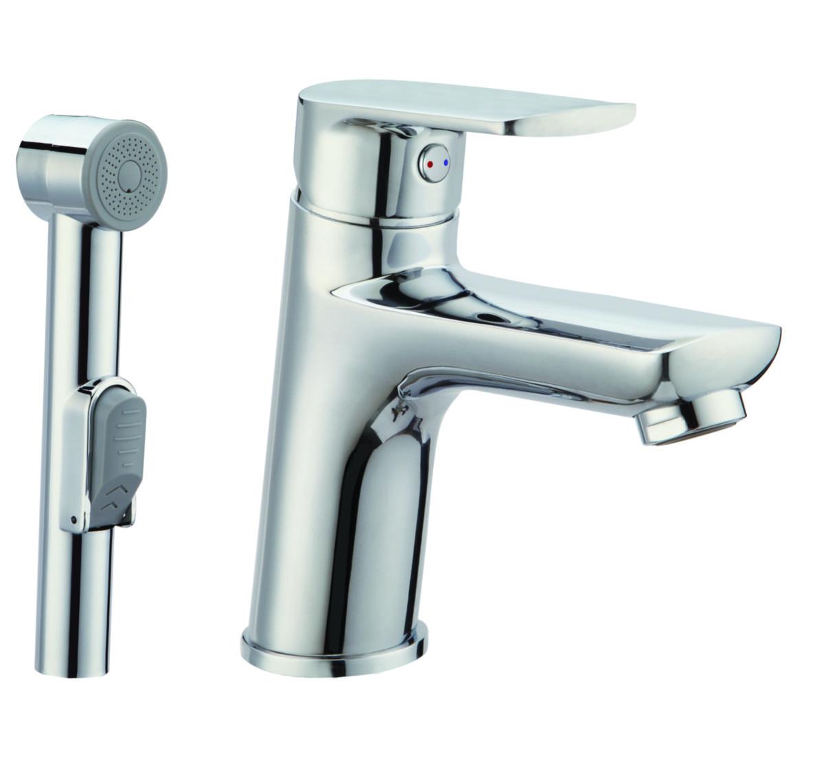 Washbasin mixer Azur IV Eco, a-collection - AZUR IV ECO WB MIXER W. SIDE SHOWER & POP-UP VALVE, CHROME