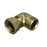 Vinkel koppling med lekande mutter x utv. gänga Gul, Ezze