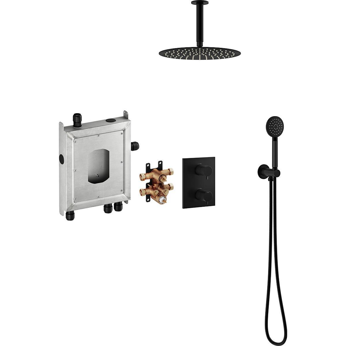 Takduschpaket Tak INXX II, Mora - MA INXX II TAKDUSCHPAKET, TAK FÖR INBYGGNAD, KOMPL,MATTSVART