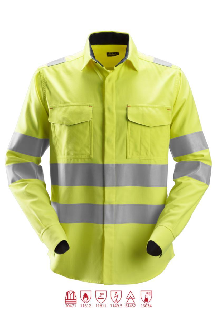 Svetsskjorta Snickers 8565 Protec - SVETSSKJORTA SN 8565-6600 GUL VARSEL KL3 PROTEC XL