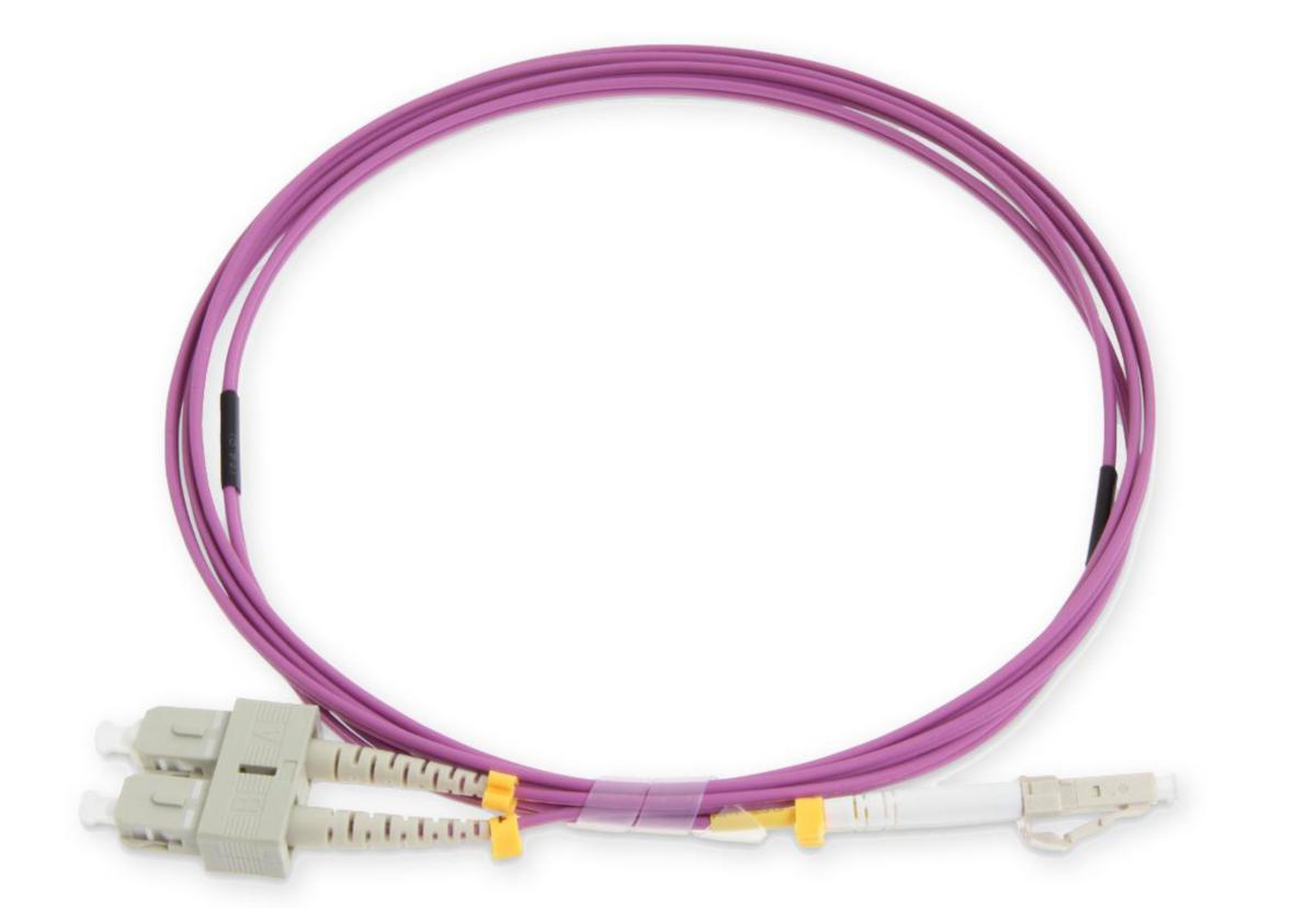 Fiberkablage 2XSC-LC 50/125, OM4 - KABL 2XSC-LC MM OM4 15M VIOLET 41F-40-SC-LC-15