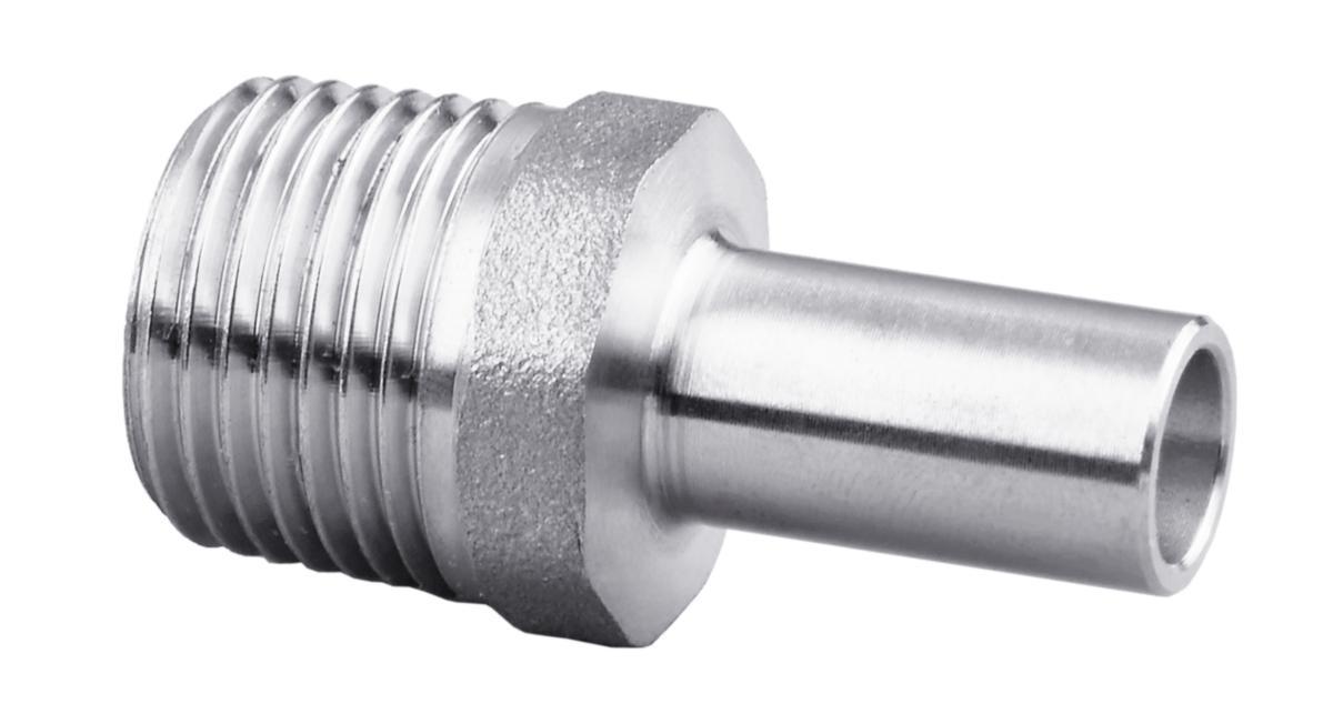 Transition nipple chromed brass with external thread, a-collection - 12xR15 ADAPT. CU CHROME APRESS PLAIN END-FEMALE THREAD