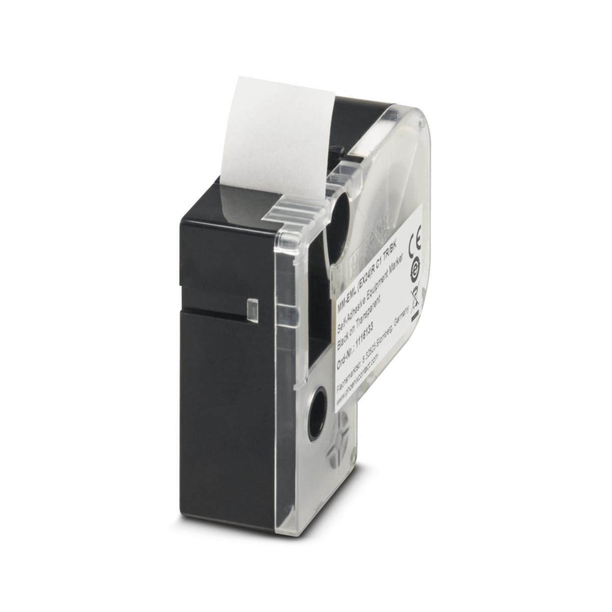 Kassetter för Thermomark Go Polyester - POLYESTERETIKETT TR/SV HÖJD 24 MM-EML(EX24)RC1TR/BK