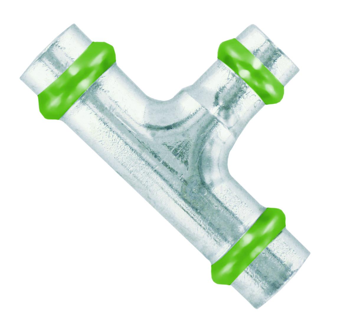 T-pipe chrome-plated with reduction Type V, a-collection - 22x15x15 TEE CU V CHROME A-PRESS