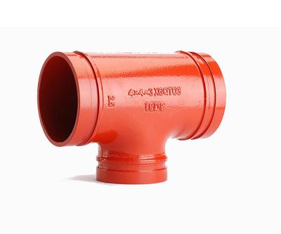 Red t-rör dn150-100 rill. röd 168.3mm x 114.3mm - rillat ...