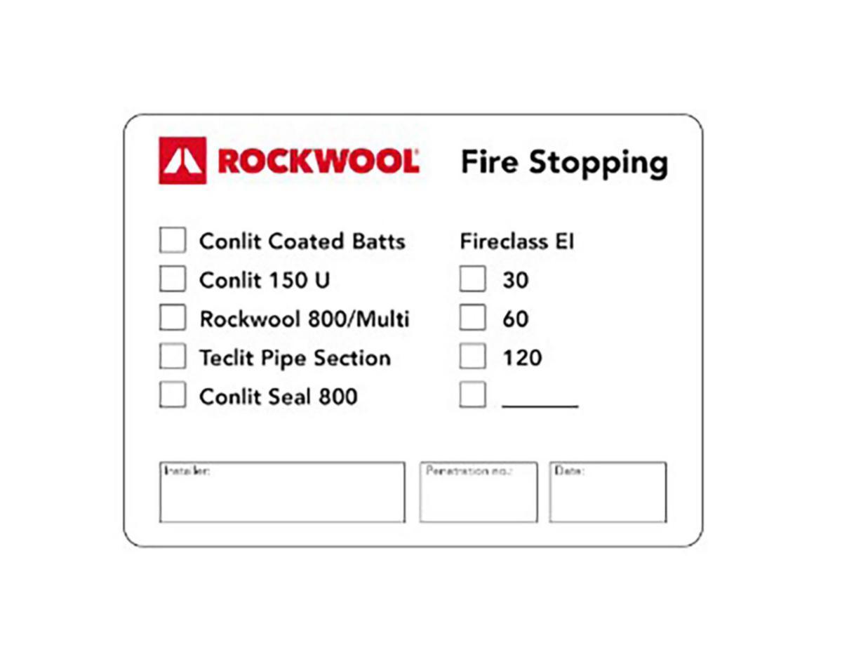 Conlit självhäftande etikett, Rockwool - CONLIT ADHESIVE LABELS 108 ST