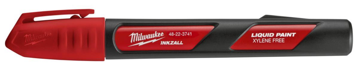 Marker Pen Milwaukee Inkzall Liquid Marker - MARKER MILWAUKEE LIQUID PAINT RED