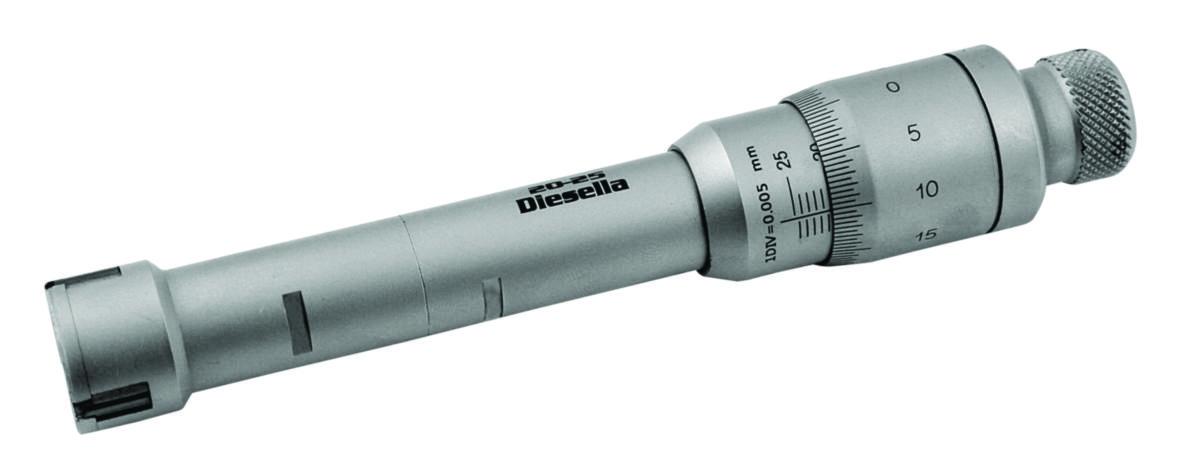 Mikrometer Diesella utan kontrollring - INVÄNDIGA 3-PUNKT MIKROMETRAR 16-20 MM (UTAN KONTROLLRING)