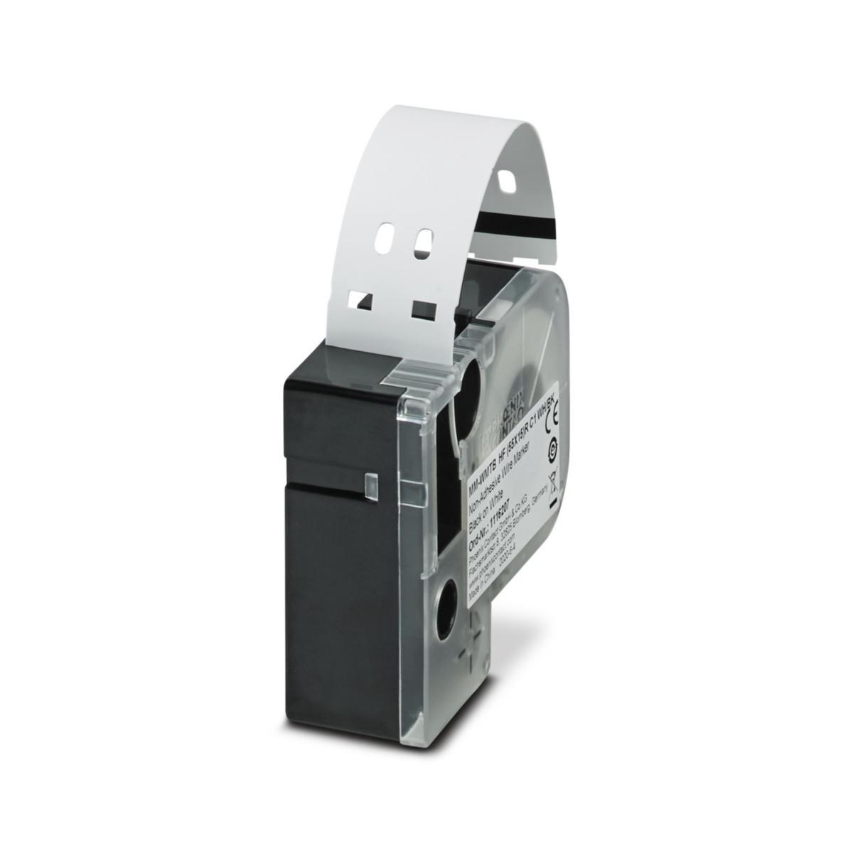 Ledningsmärkning Thermofox För buntband - KABELMÄRKNING Ø 6MM 55X15 VIT MM-WMTB HF (55X15)R C1 WH/BK