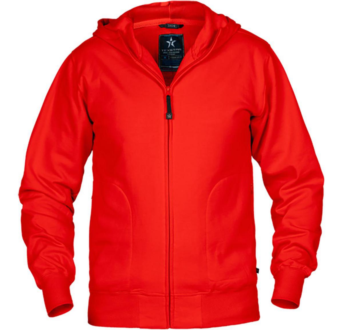 Huvtröja Texstar HC03 - HUVTRÖJA TEXSTAR HC03 HELZIP RÖD STL M