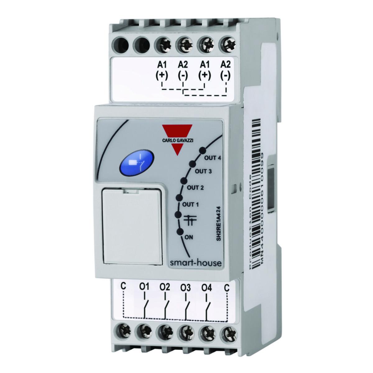 Utgångsrelä, Carlo Gavazzi - RELÄ 4 UTG SH SMART DUPLINE