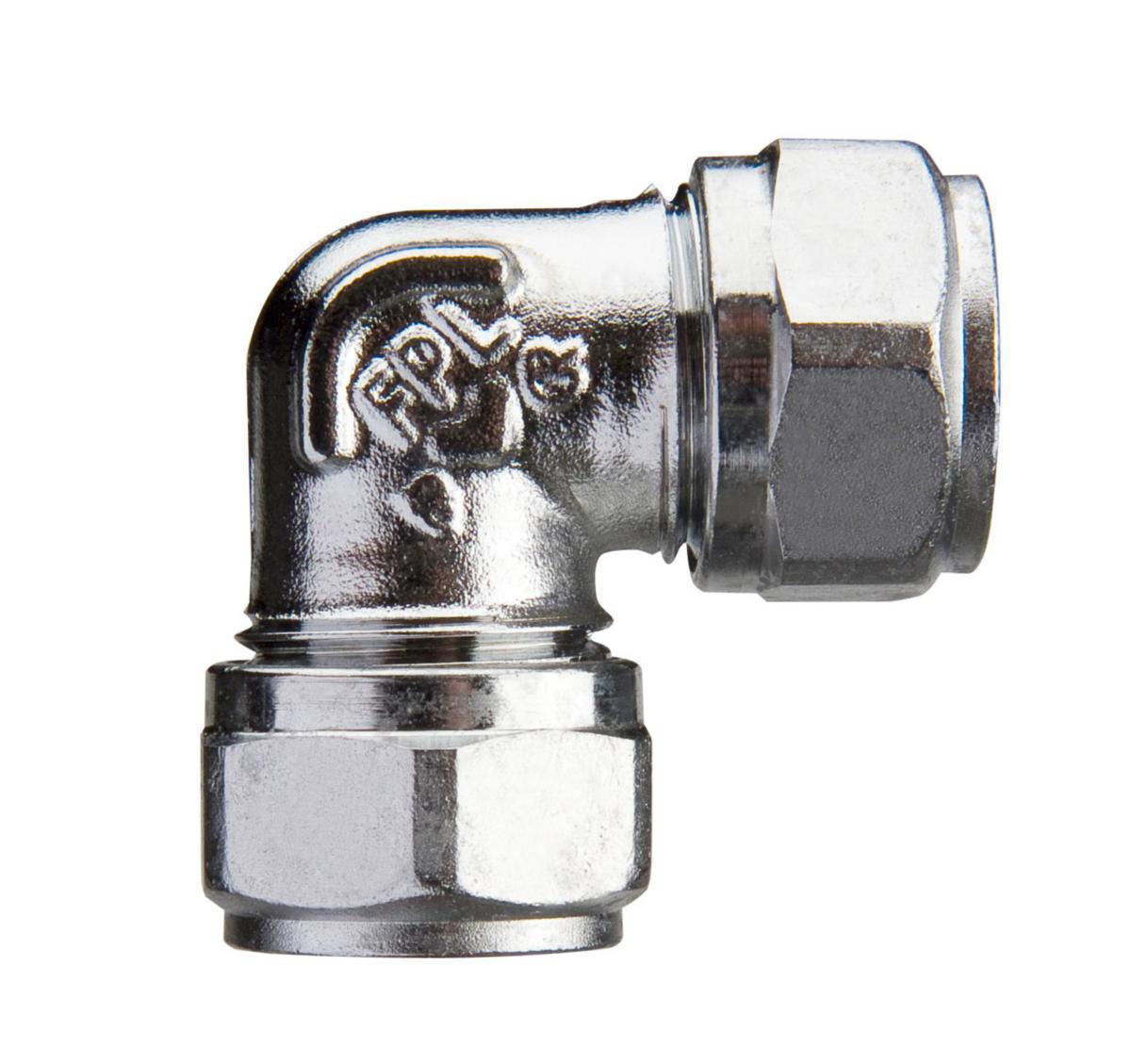 Vinkelkoppling 90° TA 304 förkromad, FPL - 12 FPL-KOPPLING FKR VINKEL 53304-212