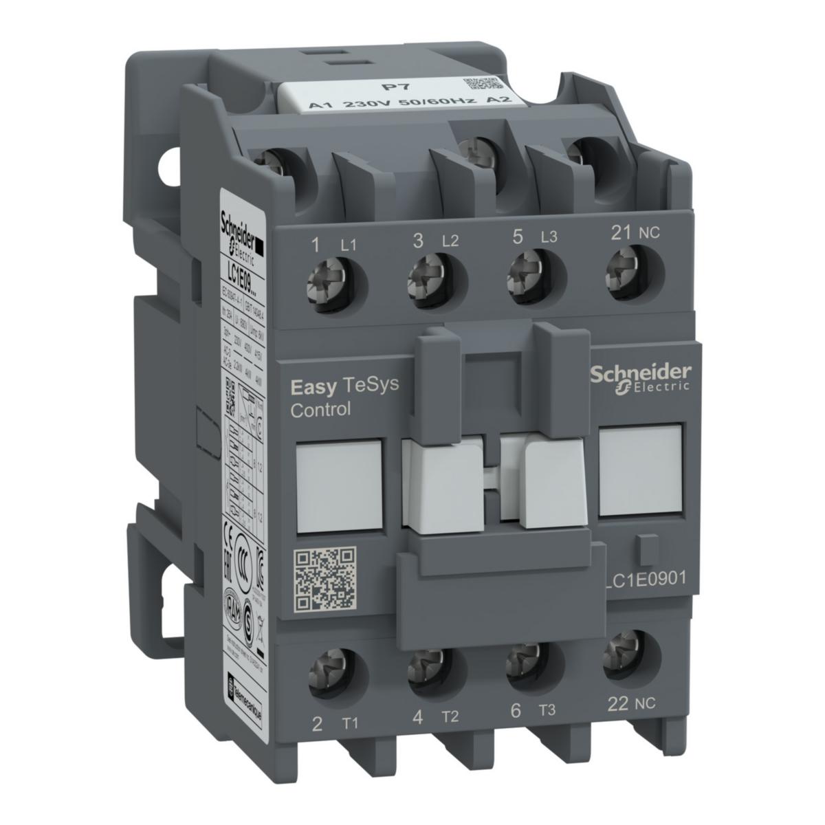 Kontaktor Easy TeSys - KONTAKTOR EASY 9A 1 NC 230VAC LC1E0901P7