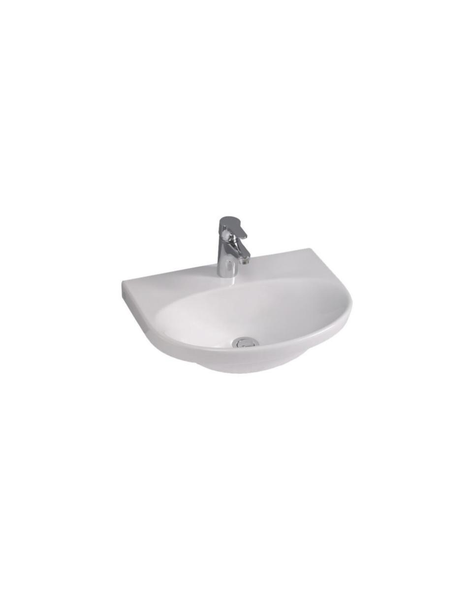 Washbasin Nautic 5560, bolt or bracket mounting, Gustavsberg - GBG NAUTIC WASHBASIN 5560 600X450MM, W/O DRAIN HOLE
